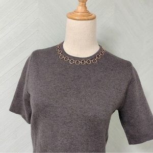 Zara grey knit short sleeve top
